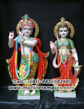 Marble Radha Krishna Statue