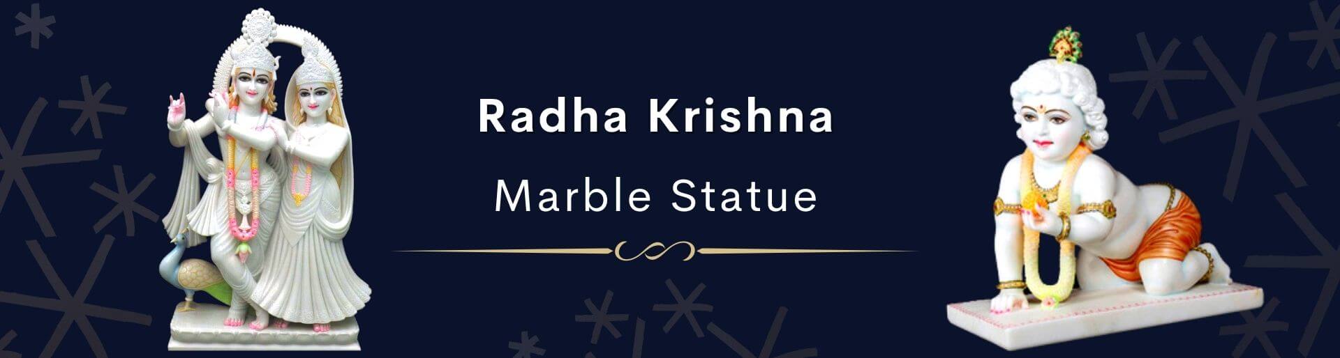 marble radha krishna statue