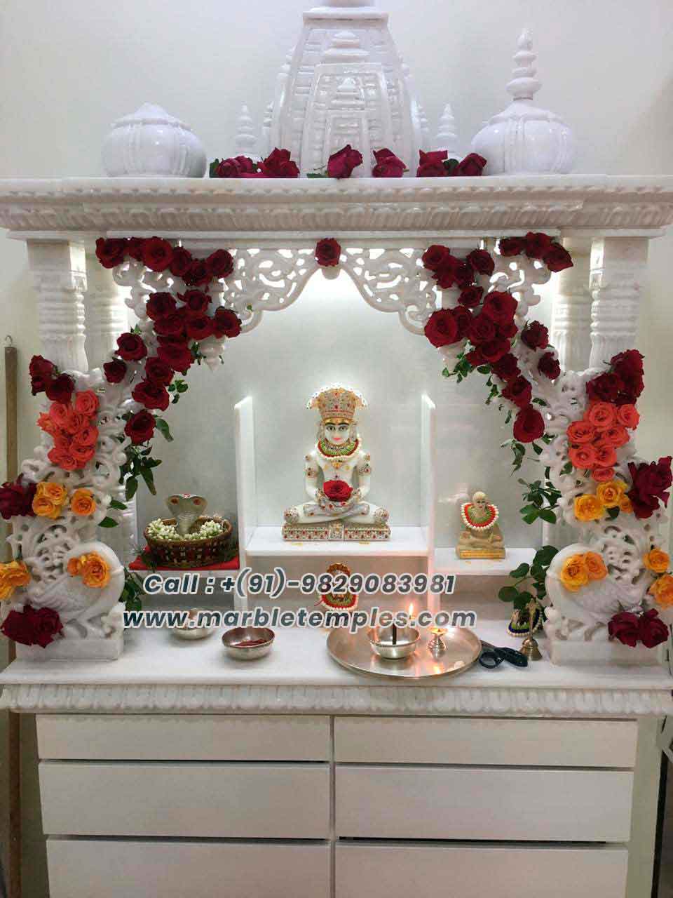 White Marble Hindu Temple Designs For